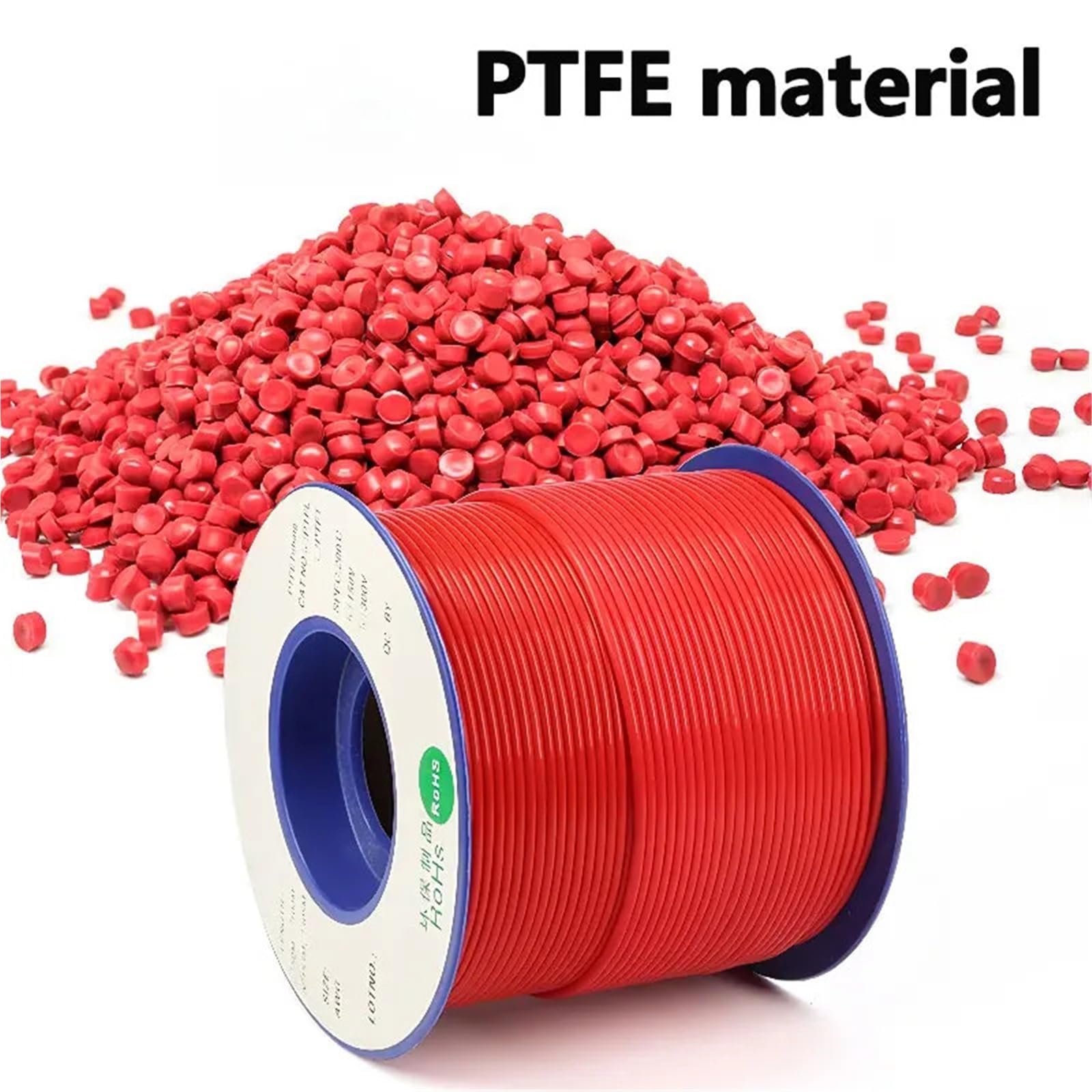 PTFE Tubo Tubo protector de calor capilar aislado tipo L 150V F46 | DI0.3-3.38mm(Black,10M X 1PCS_10L(2.69X3.09))