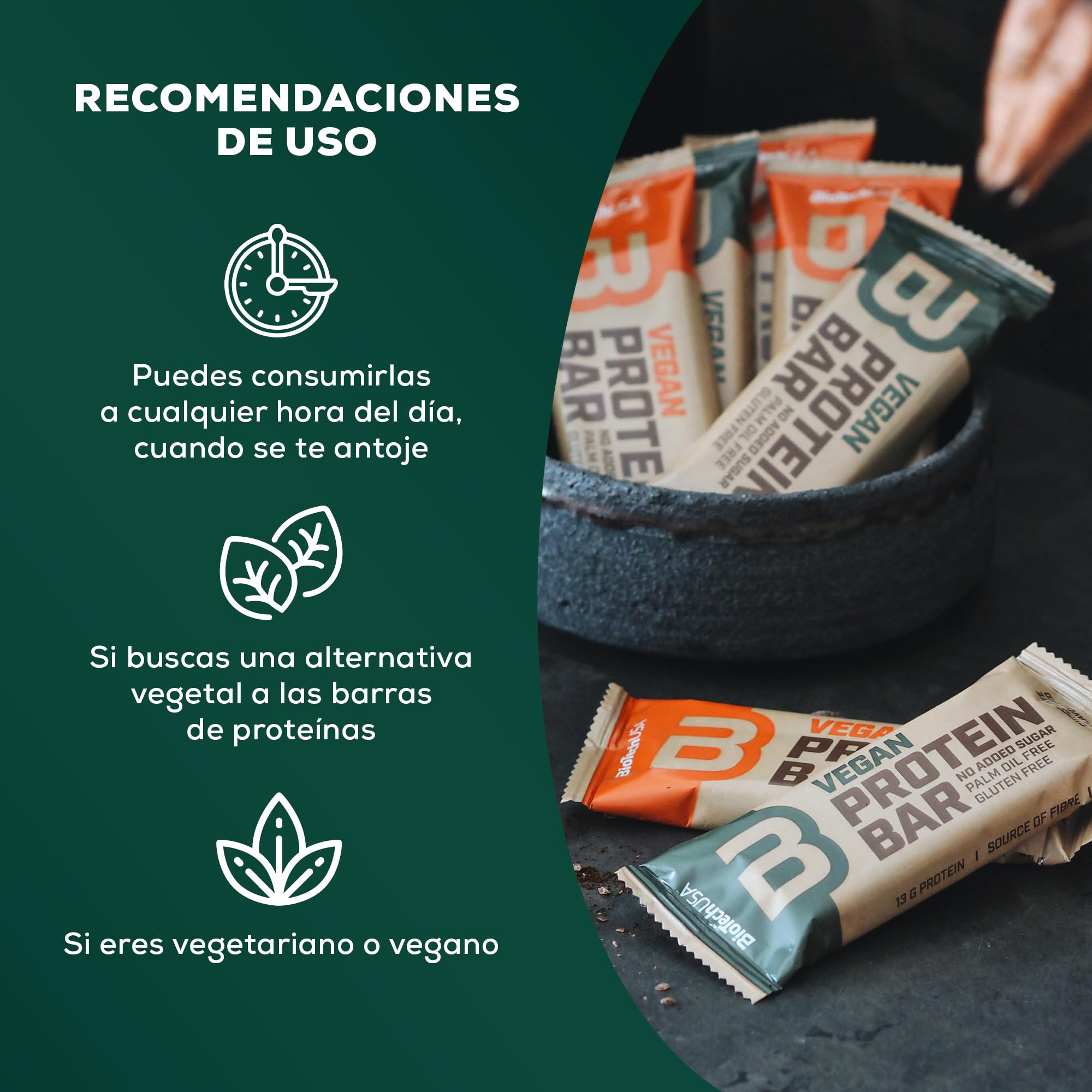 BioTechUSA Vegan Protein Bar, barra de proteína vegana sin lactosa ni gluten, a base de proteínas de origen vegetal, con una sabrosa cobertura de chocolate, 20 * 50 g, Chocolate | Barrita de proteína vegetal | fuente de fibra | bajo en azúcar | sin gluten