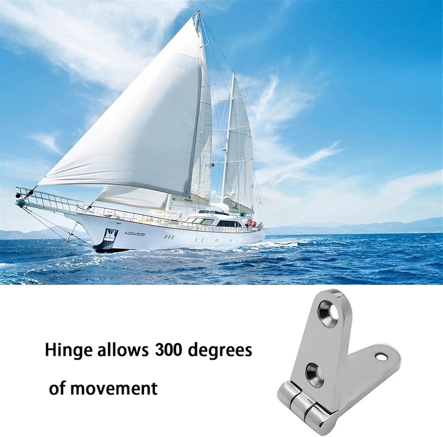 1pc Boat Hinge Marine Grade Stainless Steel Hinge Strap Butt Hinges 316 A4 for Mirror-Like Appearance Hatch Door Cabinet Parts