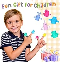 Vista 5 de Juguetes de marionetas de dedo de 80 piezas, lindos muñecos de monstruo, de goma suave, con patrón de monstruo y diablo, juguetes elásticos