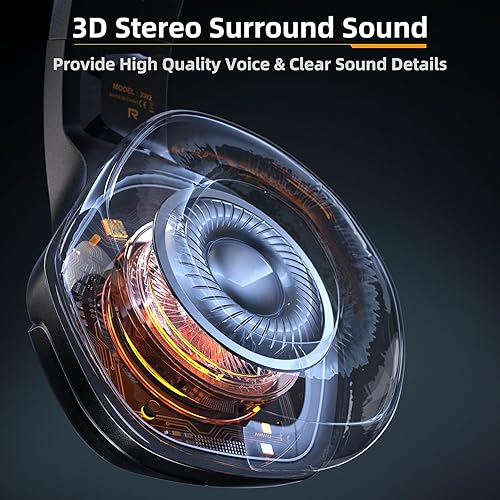 Miniatura 2 de Auriculares para juegos para PS5, PS4, PC, auriculares estéreo con sonido envolvente para juegos con micrófono de cancelación de ruido, auriculares