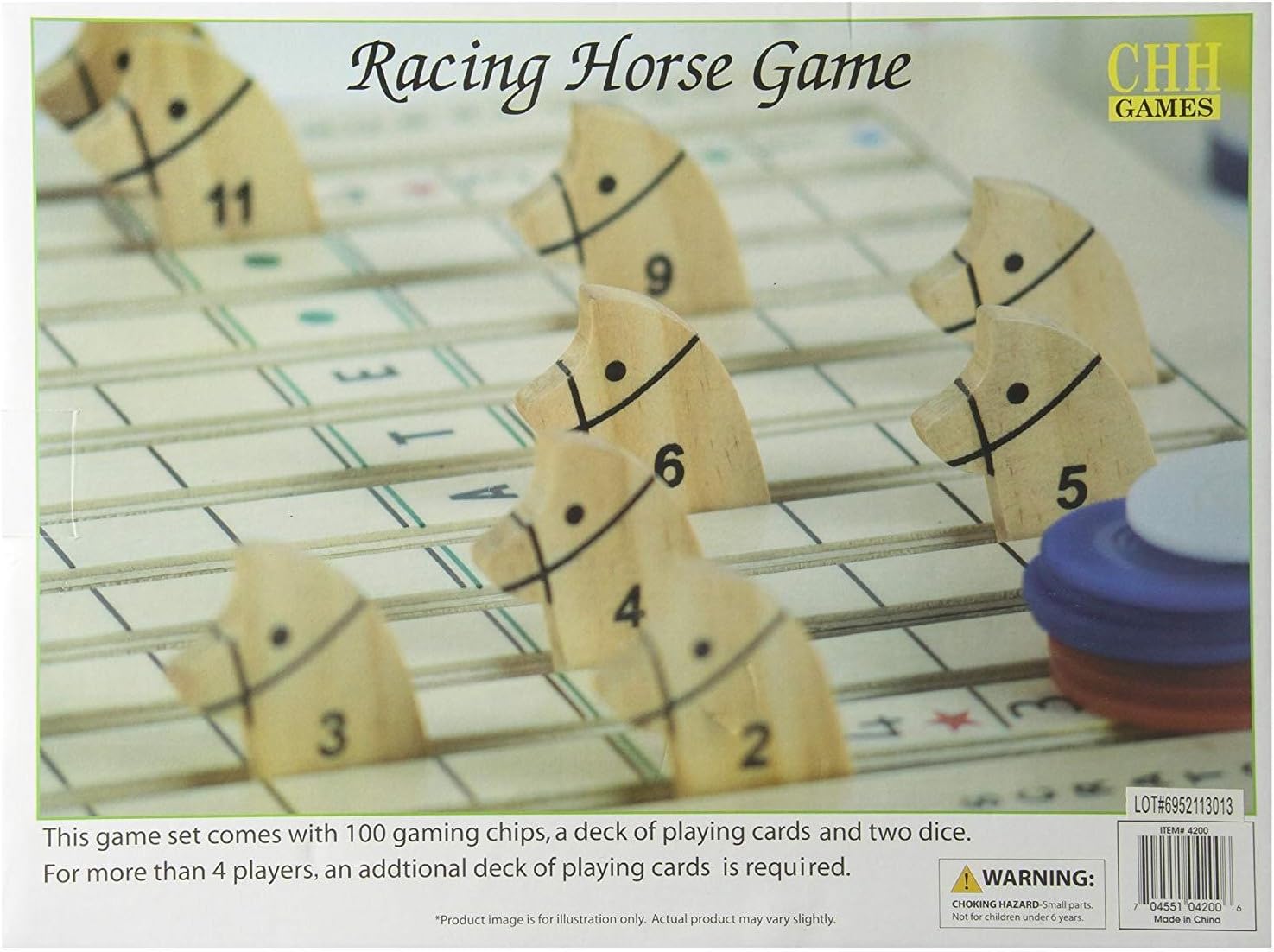 CHH The Racing Horse Game Light Brown, 14.25" x 20.0" x 1.75"