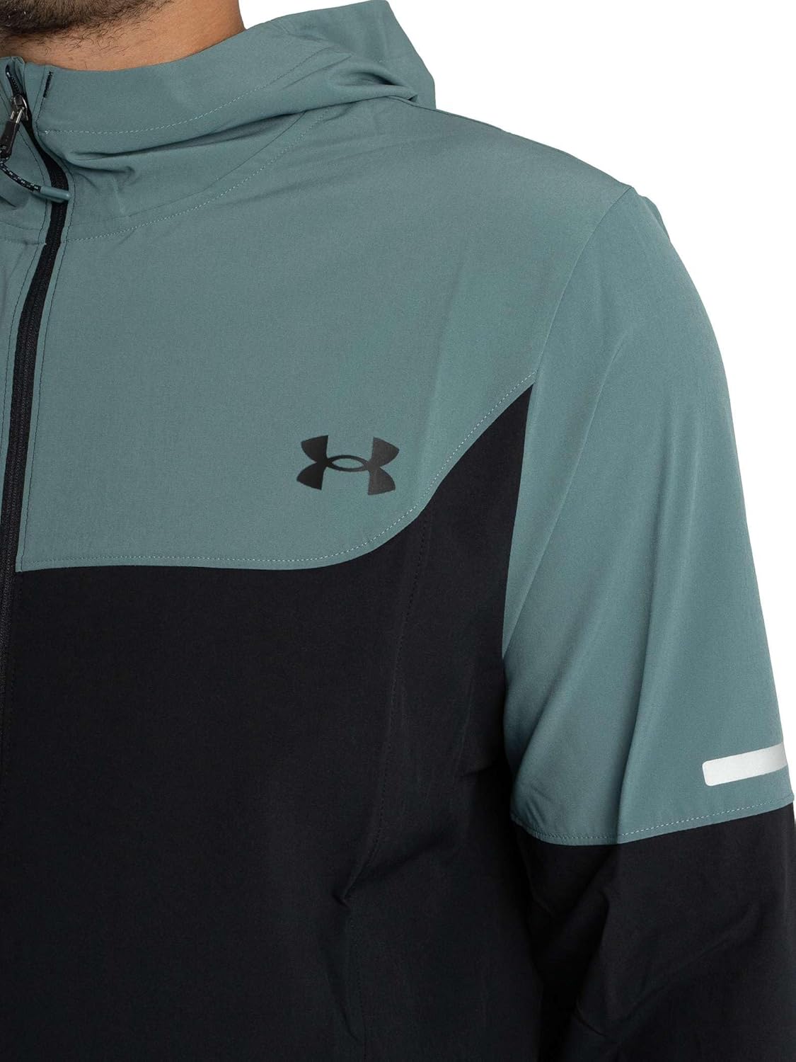 Under Armour Men's Technical Utility Woven Jacket, Black/Green