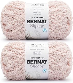 Bernat Sheepy Plush Pink Yarn - 2 Pack of 250g/8.8oz - Nylon - 6 Super Bulky - Knitting/Crochet - Buy now