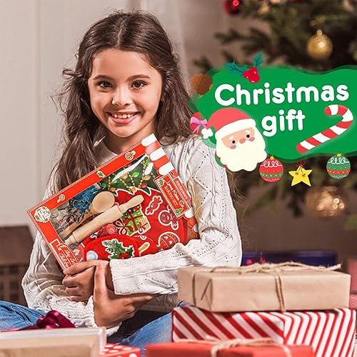 Miniatura 5 de 3 otters Disfraz de chef para niños, 21 piezas, juego de chef para niños, delantal de Navidad, divertido juego de cocina y horneado, cena de