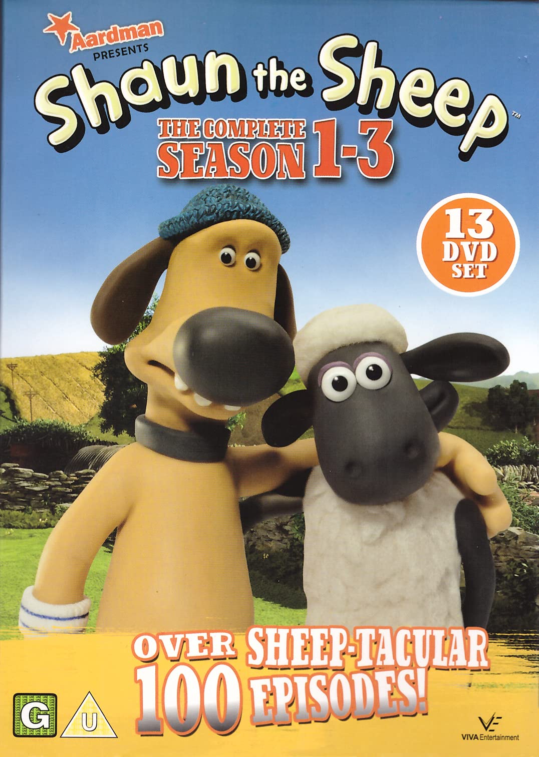 Shaun The Sheep: The Complete Season 1 to 3 (13-Disc) (Special Limited Edition Gift Box Set) (Slipcase with Digi-Pack | Region 2 DVD | UK Import) - Over 100 Episodes