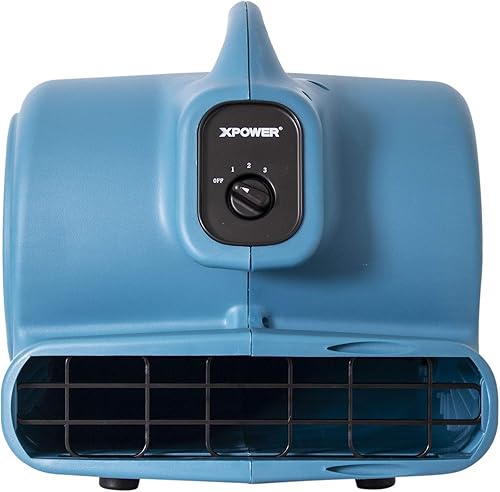 Miniatura 9 de XPOWER P-600A Pro 1/3HP 2600 CFM - Movimiento de aire centrífugo, secadora de alfombras, ventilador de piso, soplador, para restauración de daños