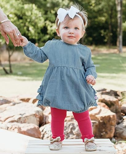 Miniatura 20 de RuffleButts® Diadema con lazo negro para niñas, talla única Negro -,Oliva polvorienta anudada,Azul marino,Rosado,Rojo -,Marfil,a cuadros, (Prep