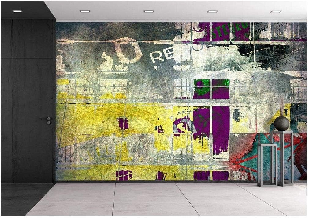 wall26 - Letters Cut from Newspaper, Background - Removable Wall Mural | Self-Adhesive Large Wallpaper - 66x96 inches
