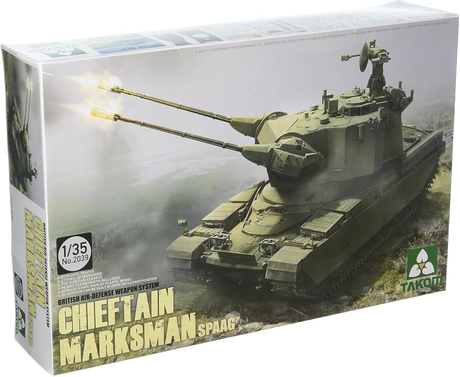 Takom Chieftain Marksman SPAAG Anti-Aircraft Weapon System with British Air-Defense Wpn