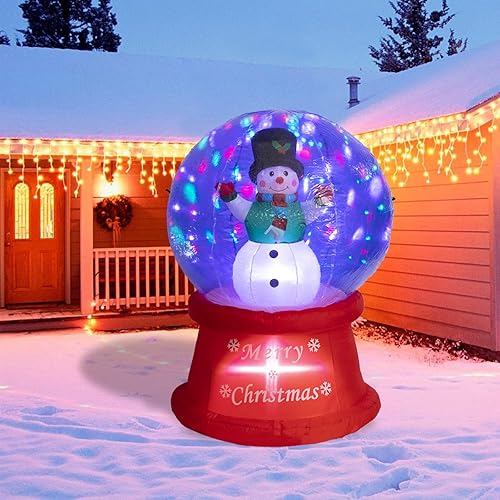 Afirst Arco inflable de Navidad de 8.9 pies para exteriores, Papá Noel, decoraciones de patio con luces LED, inflables de Navidad para vacaciones,