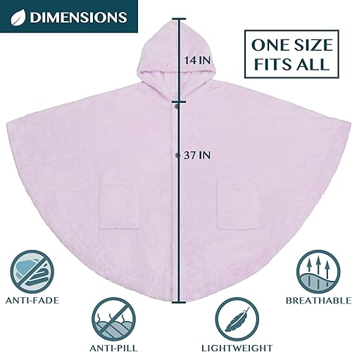 Miniatura 4 de PAVILIA Angel Wrap Hooded Blanket Poncho, Wearable Blanket Throw Wrap Poncho for Women Adult, Cozy Fluffy Sherpa Shawl Cape