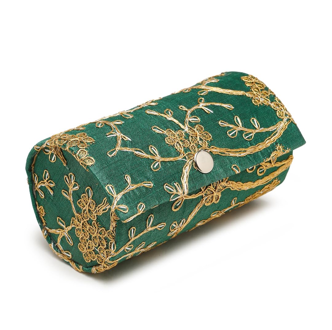 YouBella Jewellery Organisers Gifts Portable Home Jwell Bangle organizer Storage Box Case for Girls and Women (Green)