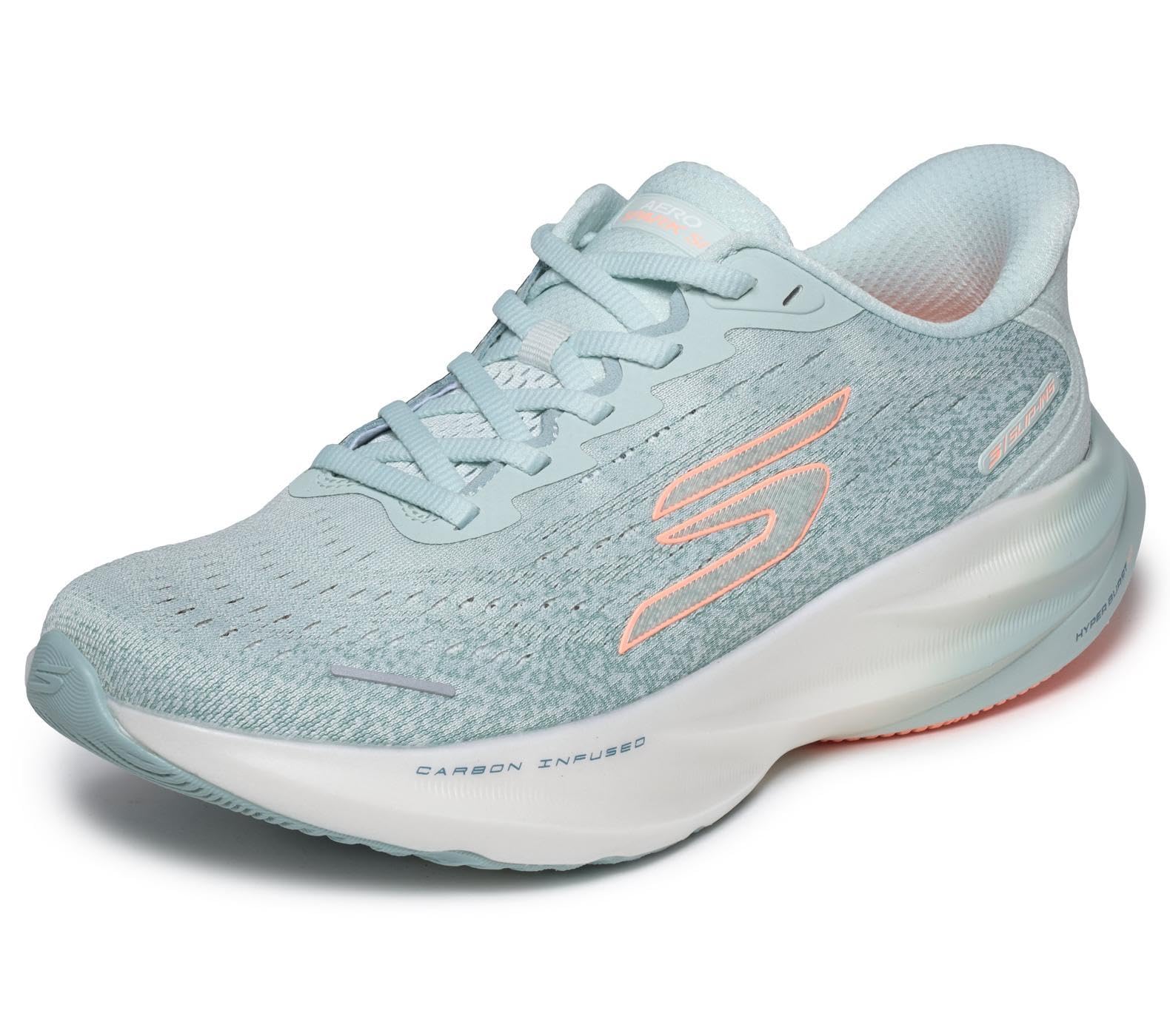 Skechers Aero Spark Performance - Tenis de Correr para Mujer, de Malla Transpirable, Parte Superior Baja, con Soporte de Arco