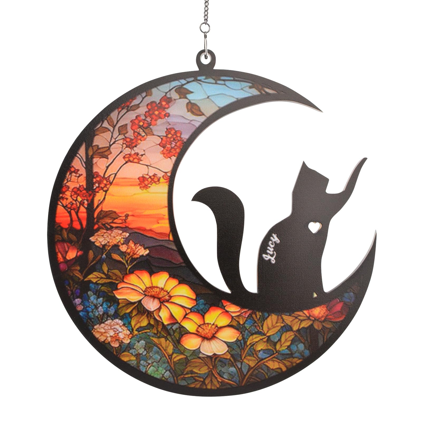 HACRAHO Stained Glass Window Hanging