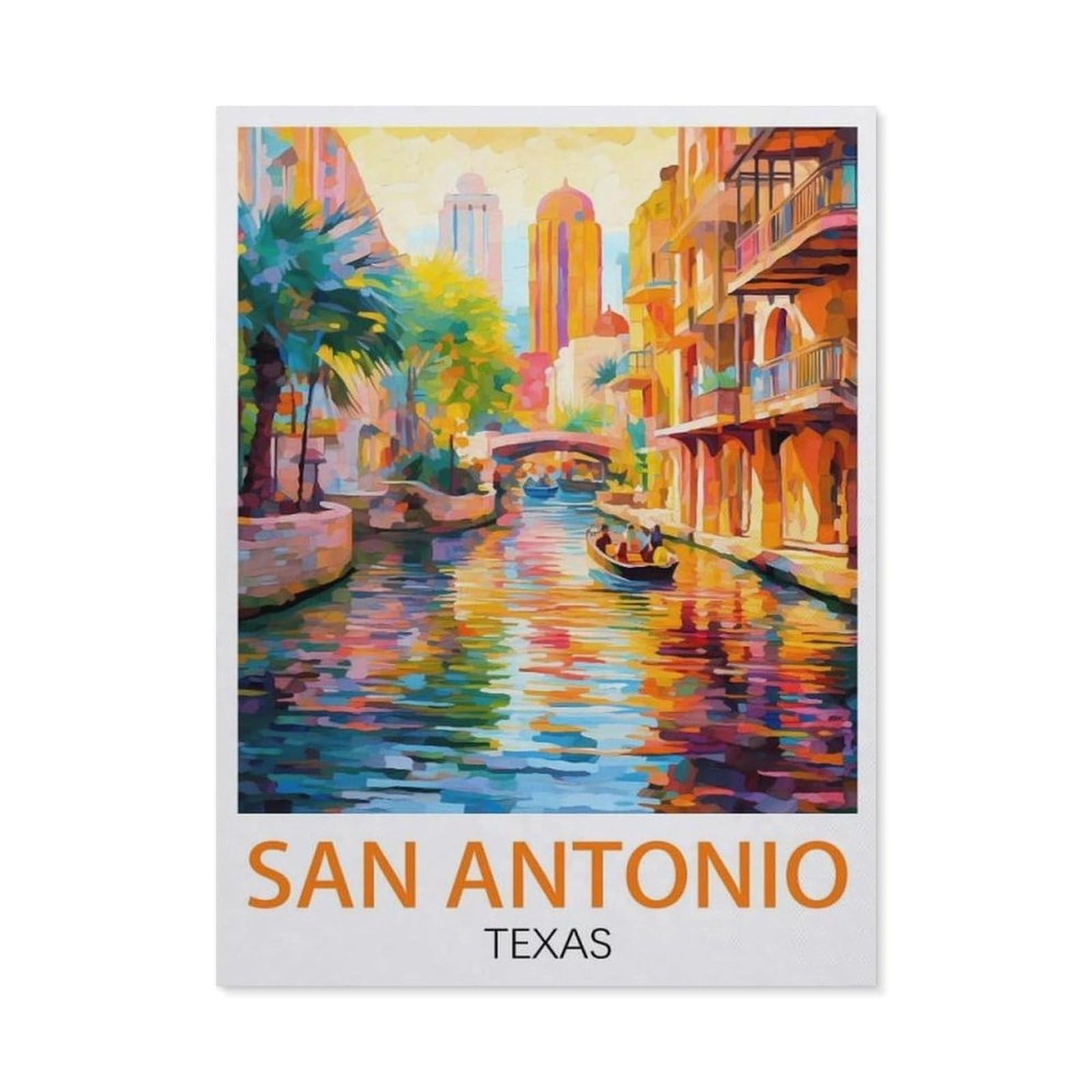 Funny Bathroom Wall Decor Signs，San Antonio Texas(15x30cm）