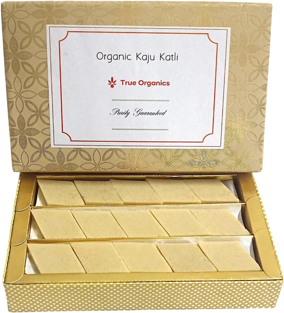 Kaju Katli (100% Organic Ingredients) 9oz | No Preservatives | No Chemicals | No Additives | No Cashew Whiteners | No Gluten | Non-GMO | Perfectly Suitable for Indian Fasting or Upvas | Premium Indian Sweets | Fast delivery within 1-3 days in most of the US locations | Ships from California | Made in India | 250grams