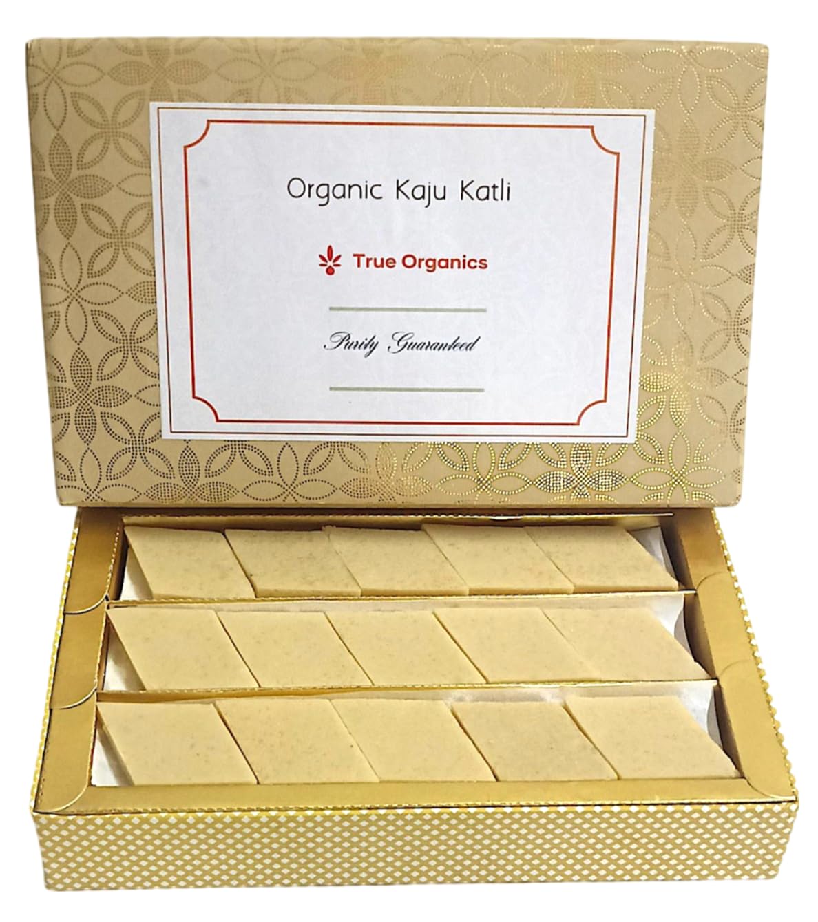 Organic Kaju Katli 9oz | No Preservatives | No Chemicals | No Additives | No Cashew Whiteners | No Gluten | Non-GMO | Perfectly Suitable for Indian Fasting or Upvas | Premium Indian Sweets | Fast delivery within 1-3 days in most of the US locations | Ships from California | Made in India | 250grams