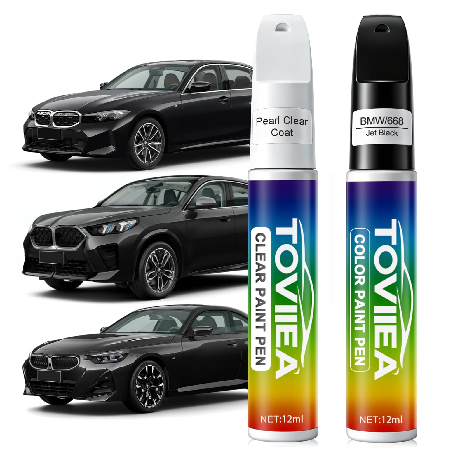 Alpine White(300) Touch Up Paint Compatible with BMW,2-In-1 Car Scratch Remover Pen,Car Paint Scratch Repair Kit for Scratches,Chips & Nicks,2-PCS SET — view 8