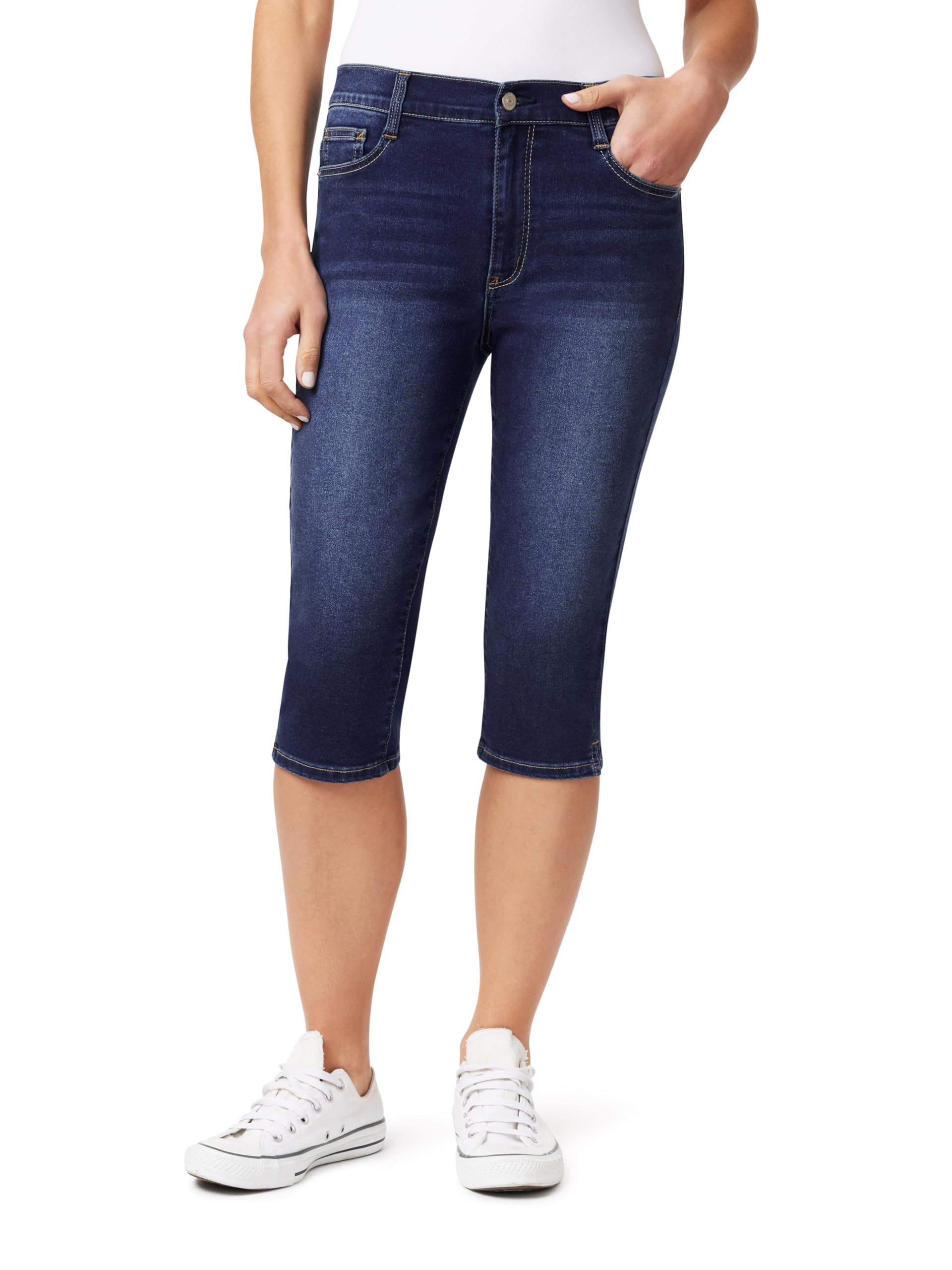 WallFlower Womens Irresistible 17" Skinny Capri High-Rise Insta Soft Juniors Jeans