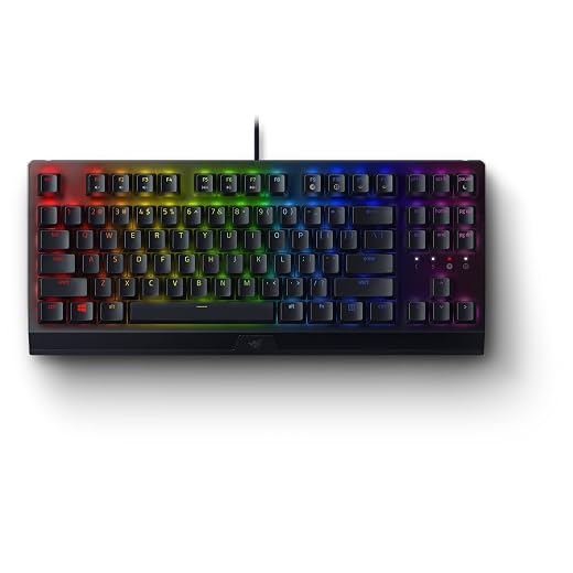 Razer BlackWidow V3 TKL Mechanical Gaming Keyboard: Yellow Mechanical Switches Linear & Silent - Chroma RGB - Compact Form Factor - Programmable Macros - Snap Tap