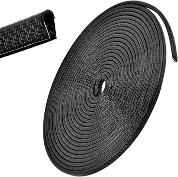 Car Door Protectors Edge Guards, 32Ft10M U Shape Rubber Trim, U Trim Edging, PVC Car Door Side Strip Protection Trim, Metal Edging Strip, for Most Cars, Black