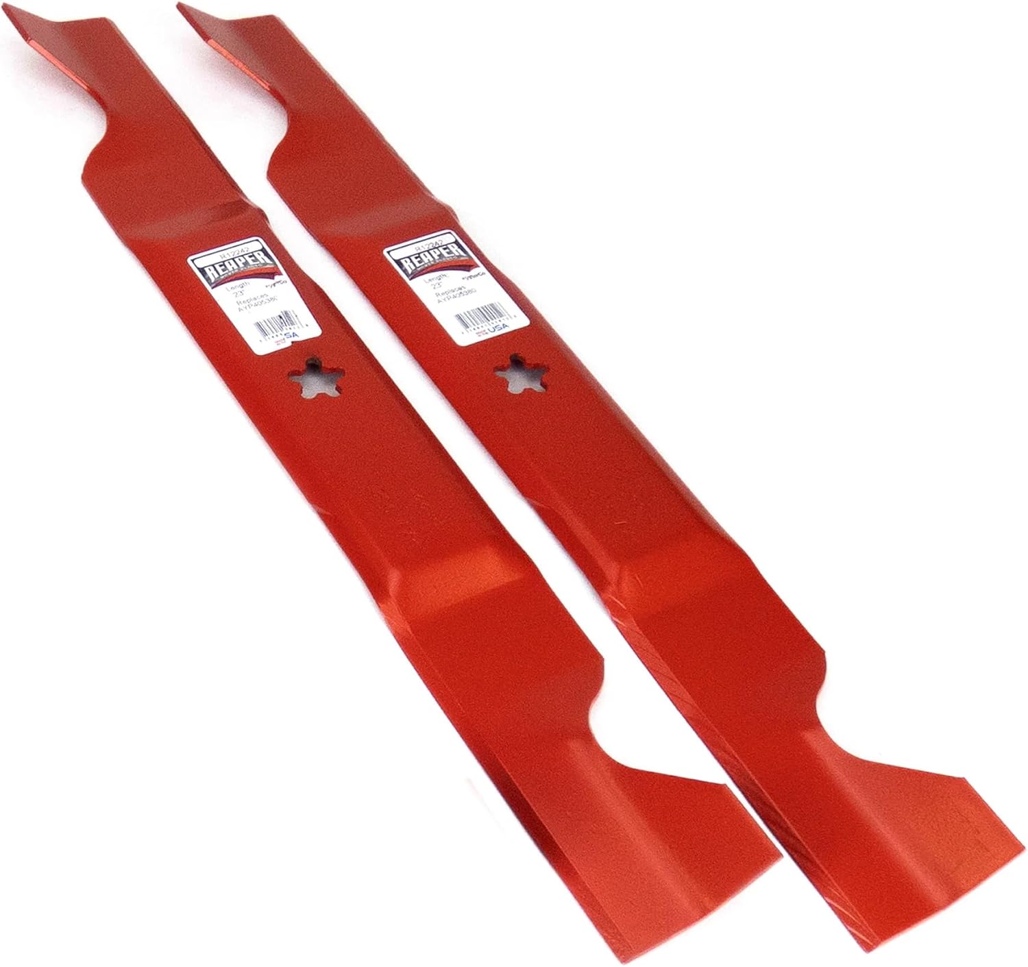 MowerPartsGroup (2) Reaper Blades for 46" Ariens Craftsman Husqvarna 405380 2154661 Made in USA