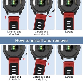 ISABAKE 22mm Watch Strap for Garmin Forerunner 970/965/945/745/Fenix 5