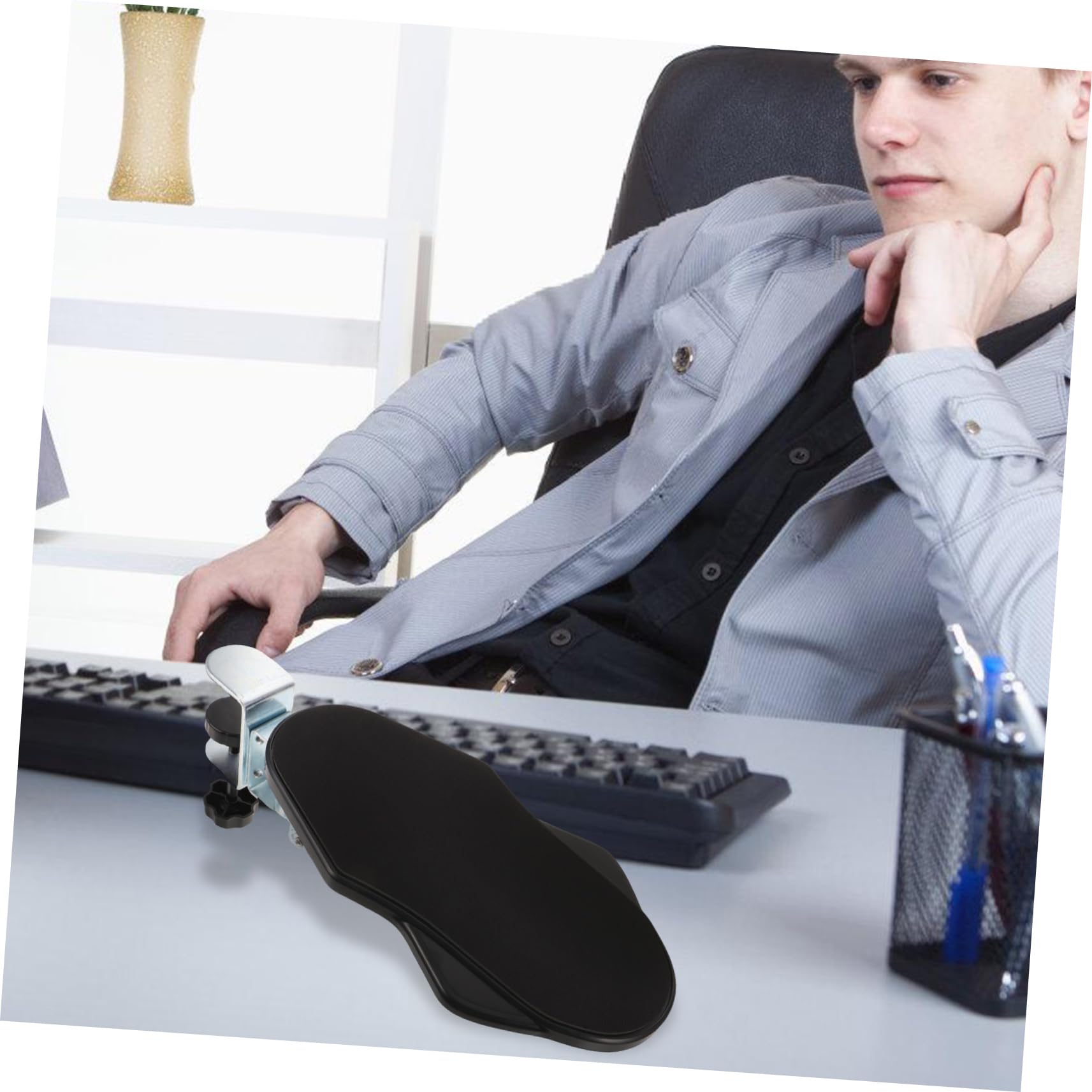 VILLCASE Reposabrazos para Escritorio Plegable de Abs y Hierro Soporte Ergonómico para Muñecas y Codos, Alivio de Estrés para Uso en Casa y Oficina