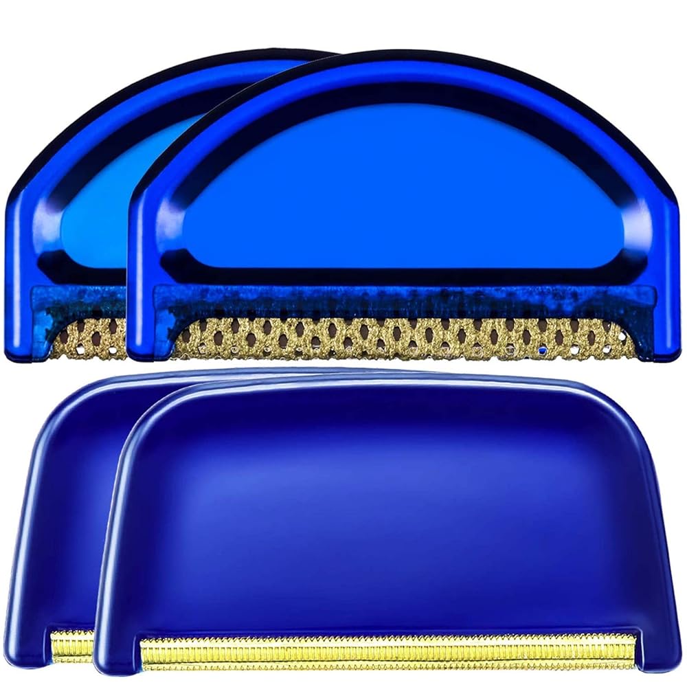 Boao 4 Pieces Sweater Combs to Remove Pilling Sweater Defuzzer Multi-Fabric Shaver and Cashmere Comb Wool Pilling Remover Pills, Fuzz from Clothes(Retro Luxury)