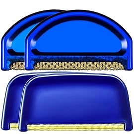 Boao 4 Pieces Sweater Combs to Remove Pilling Sweater Defuzzer Multi-Fabric Shaver and Cashmere Comb Wool Pilling Remover Pills, Fuzz from Clothes(Retro Luxury)