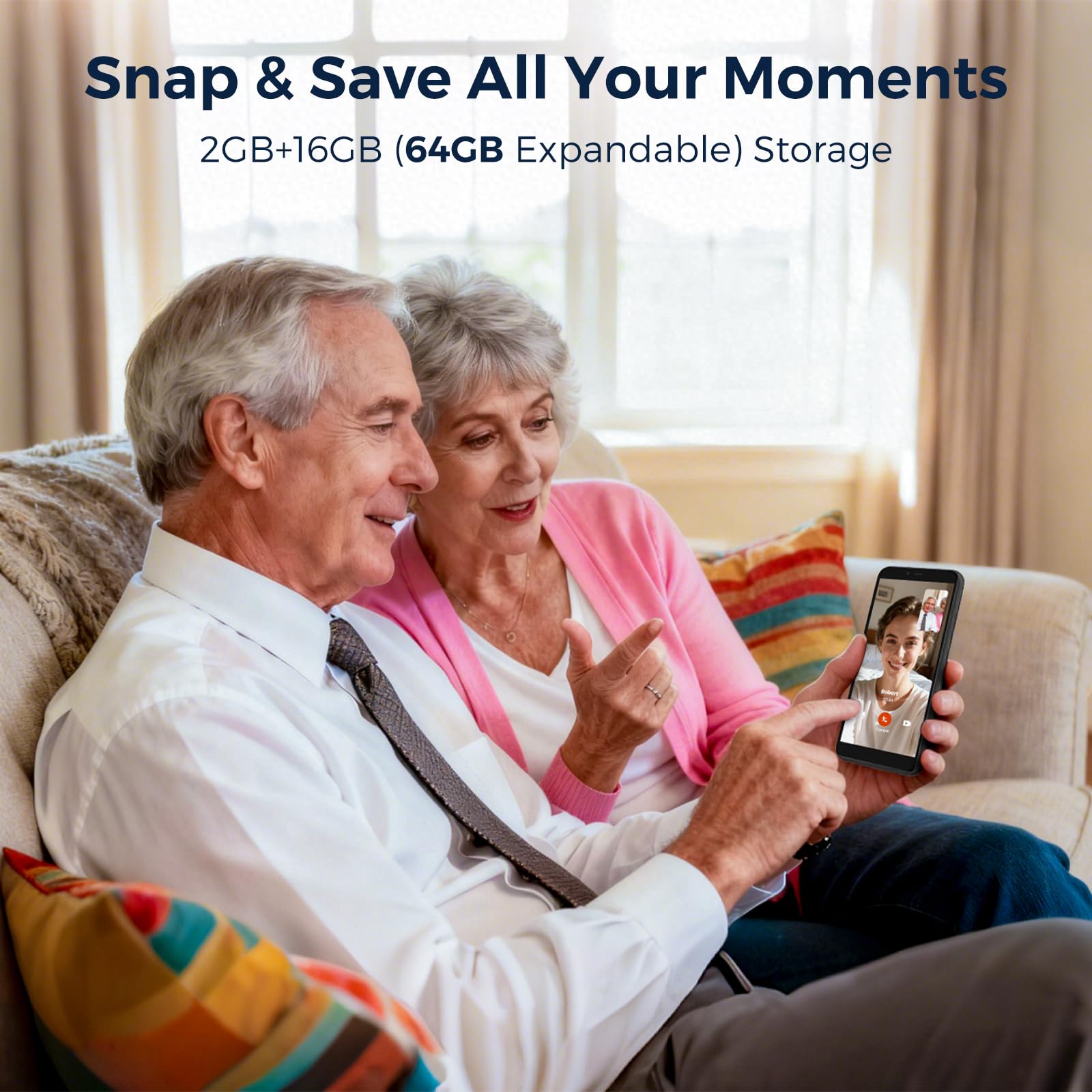 A56 Unlock Smartphone 5.5inch Screen 2GB RAM+16GB Storage 2MP+5MP Cameras 2000mAh Battery Capacity Android 13