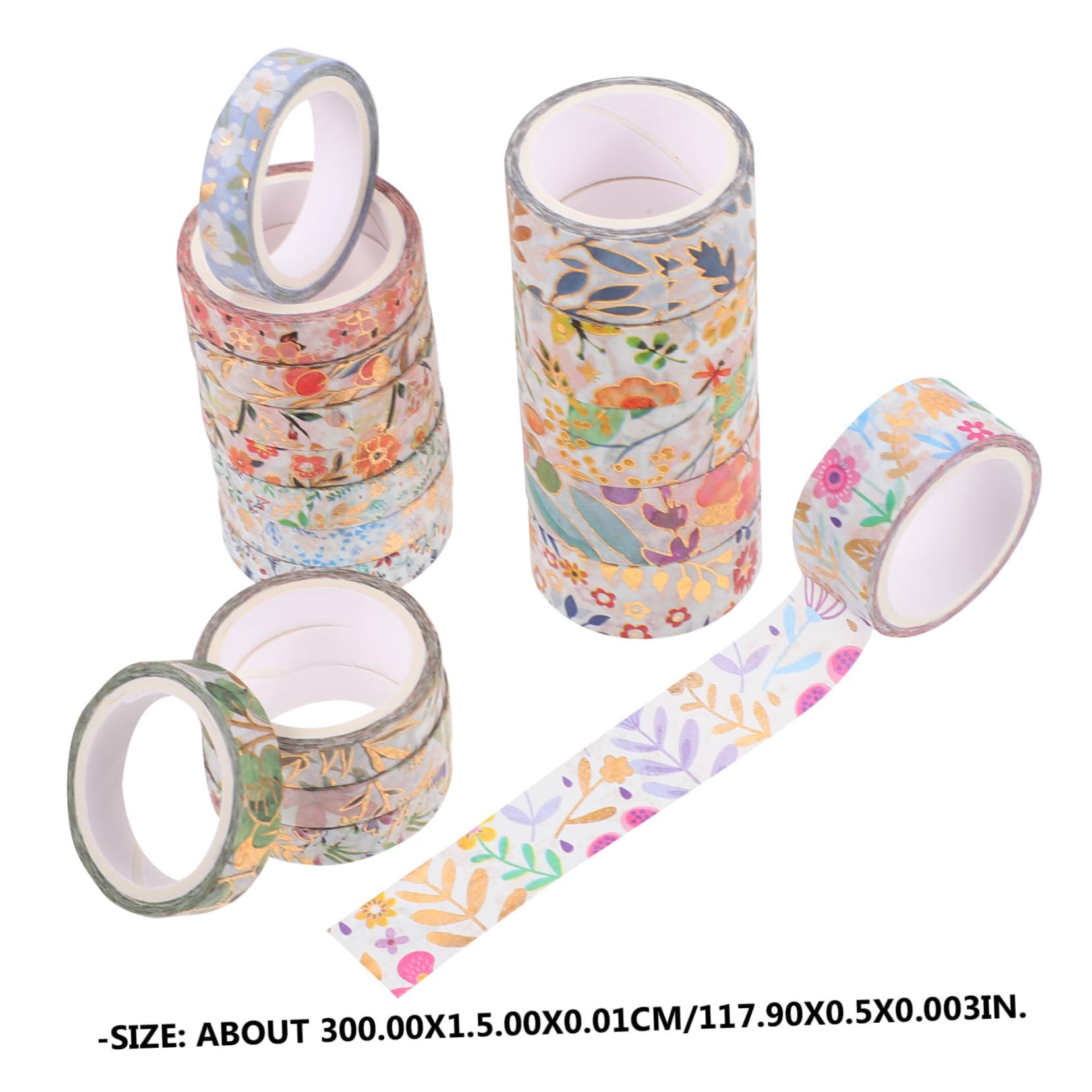 SEWACC 54rollos Cintas Washi Decorativas De Flores para Manualidades y Cinta De Enmascarar Diseño Floral para Scrapbooking y Decoración De Agenda