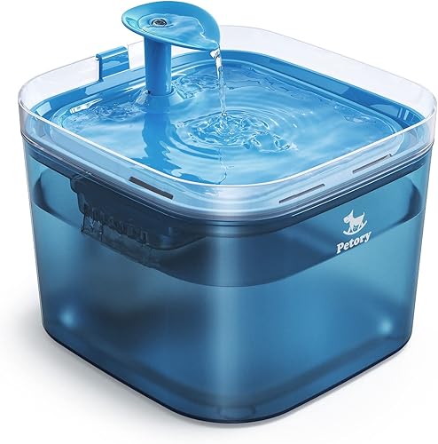 Petory Fuente de agua para gatos dispensador automático de agua para mascotas dispensador de agua para gatos con filtros de repuesto fuente de agua
