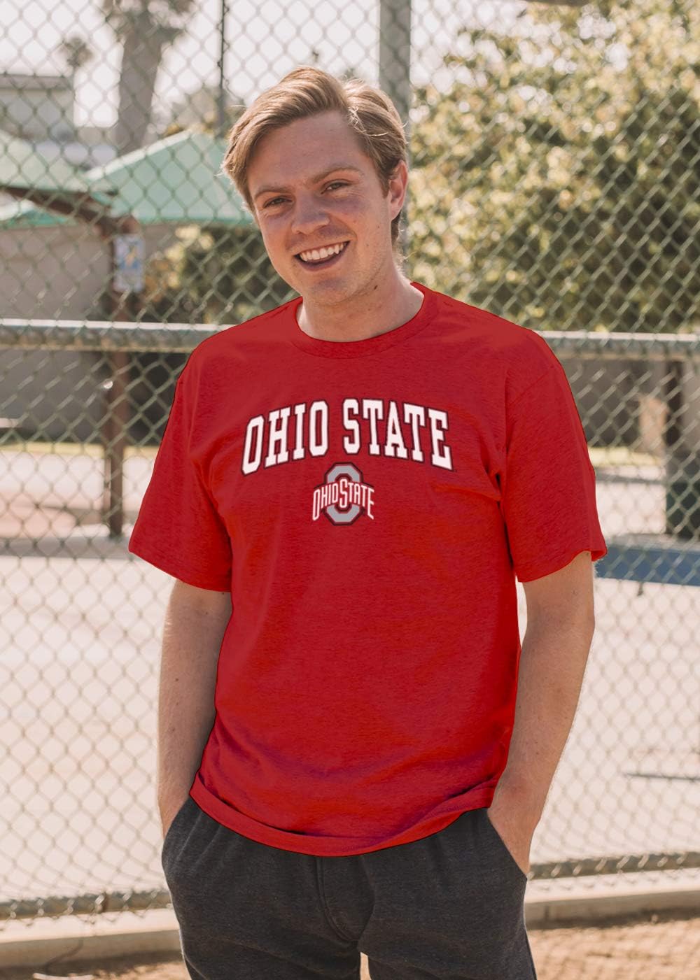 Blue 84 NCAA mens T Shirt Team Color Arching Over - Image 2