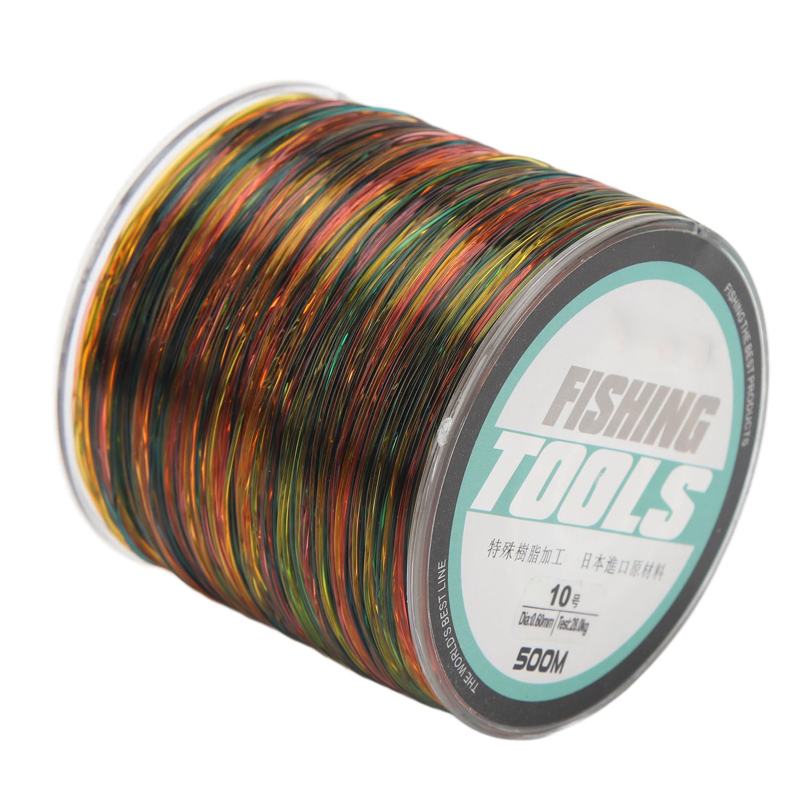 Yuecoom Strong Fishing Line, 0.6mm 500m Powerful Wear Resistant Colorful Fishing Line Fishing Tools,Nylon Fishing Leader Line for Freshwater Saltwater Fishing