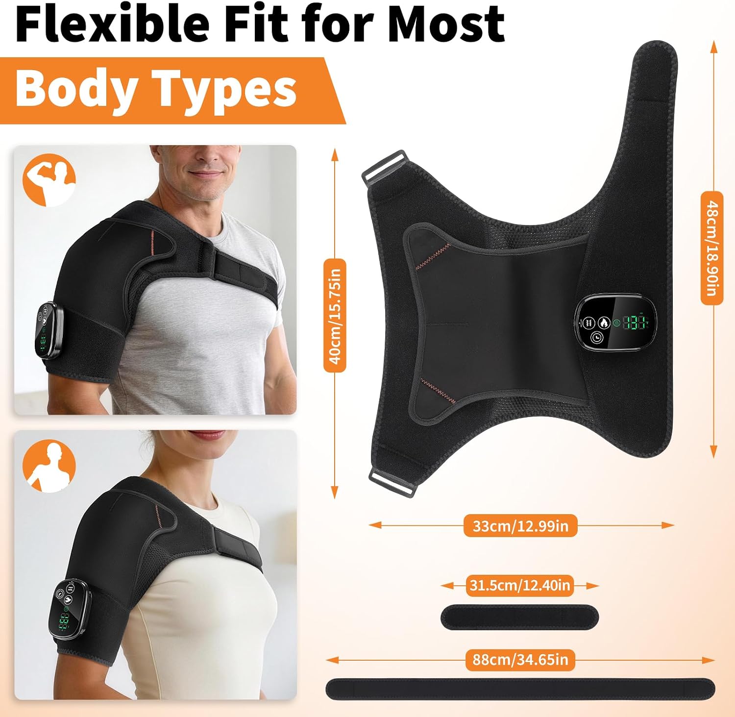 BAISEMAIN Shoulder Heating Pad with Massage for Rotator Cuff Relief