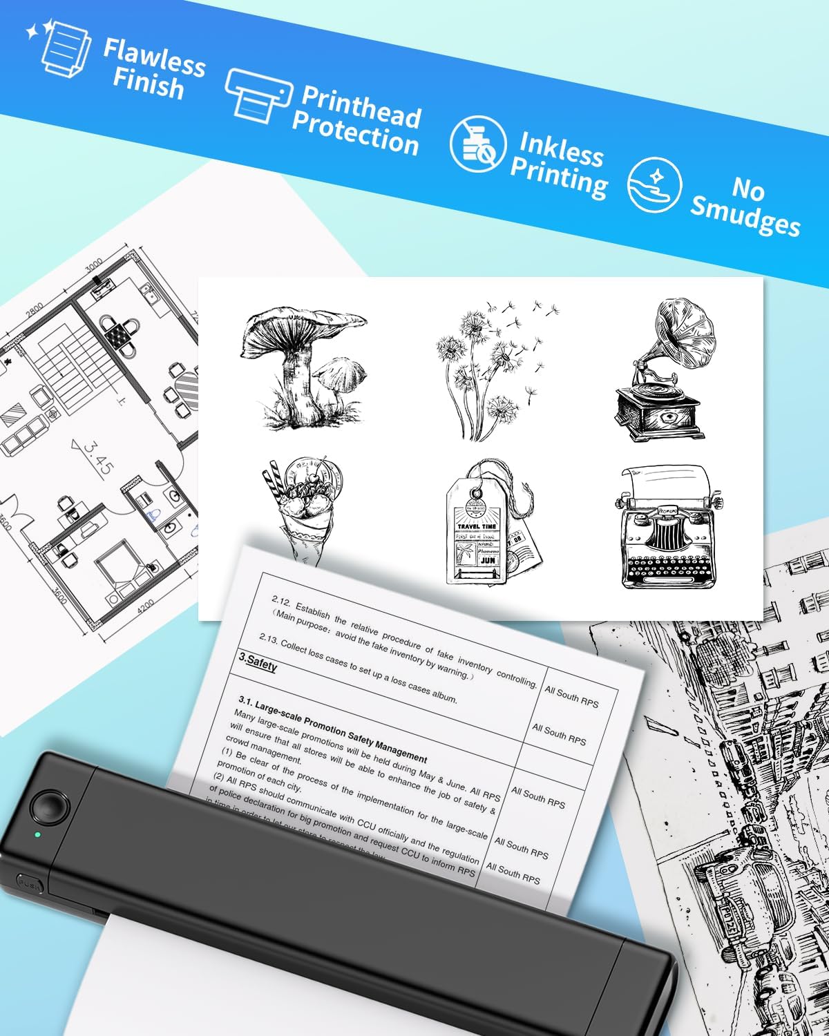 Double-Sided Thermal Paper A4, Duplex Printing, Multipurpose Office Paper 100 Sheets, White Thermal Printer Paper Compatible with Phomemo M832 M08F A4 7 71OAyhiqlLL. AC SL1500