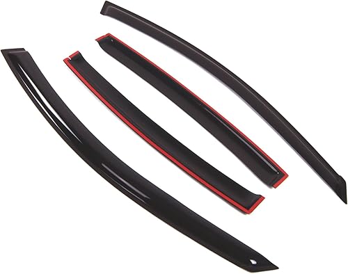 Miniatura 2 de Tuningpros WD2-345 - Juego de 4 viseras para ventana (montaje exterior), deflector, protector de lluvia, compatible con Nissan Maxima Sedan 2004-2008