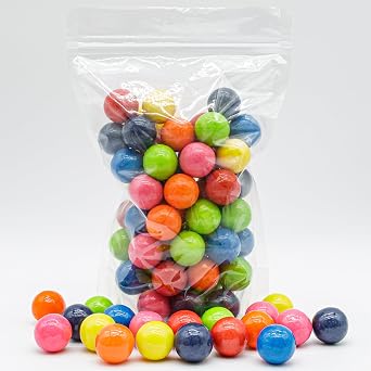 GUMBALLS for Machine Refill 2 lb Bulk Bag of LARGE Gum Balls, 1 Inch, Assorted Fruit Flavored Bubble Gum