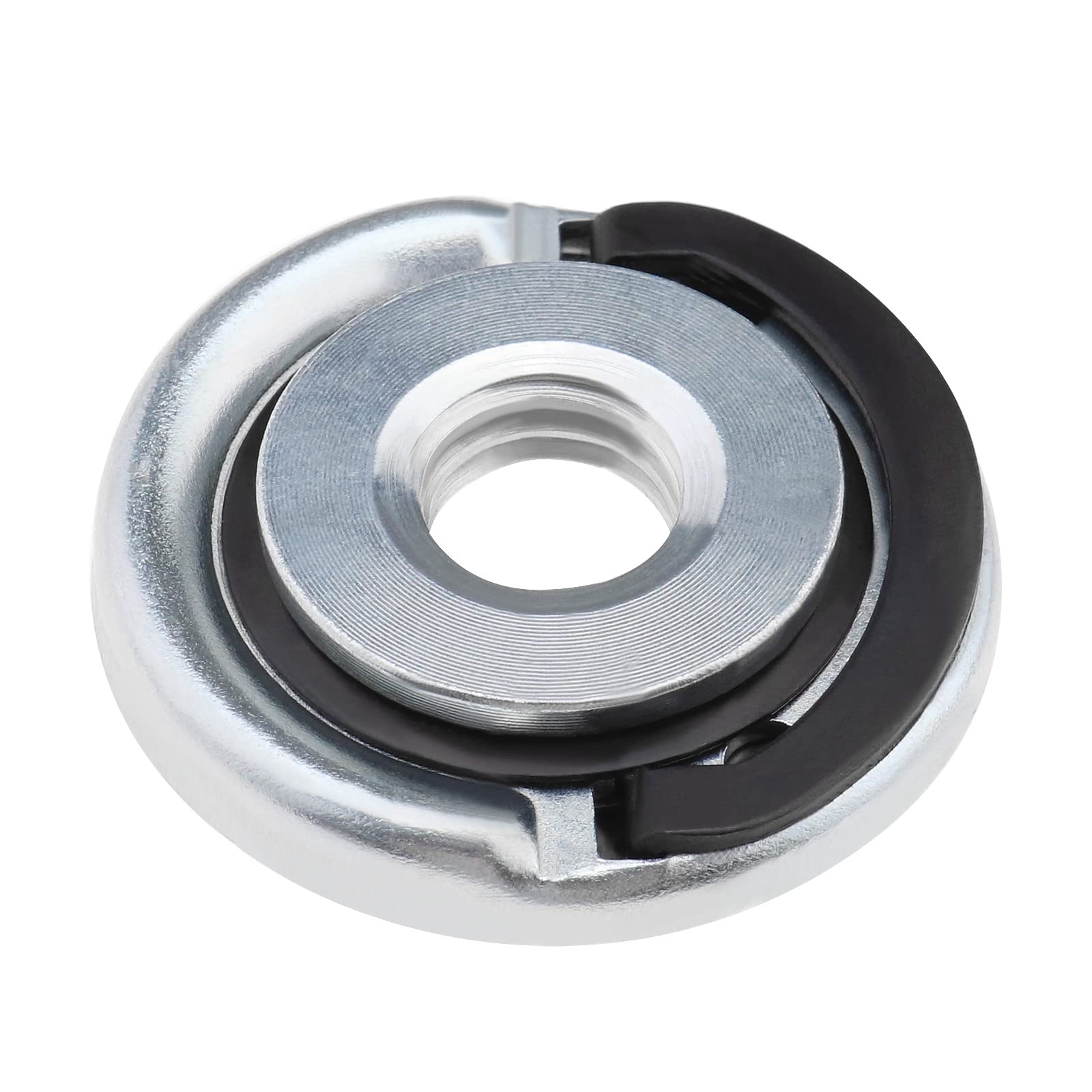 Yinettech Silver M14 Angle Grinder Locking Flange Nut For Angle Grinders From 115Mm To 230Mm M14 Quick Change Heavy Duty Angle Grinder Locking Retaining Flange Nut
