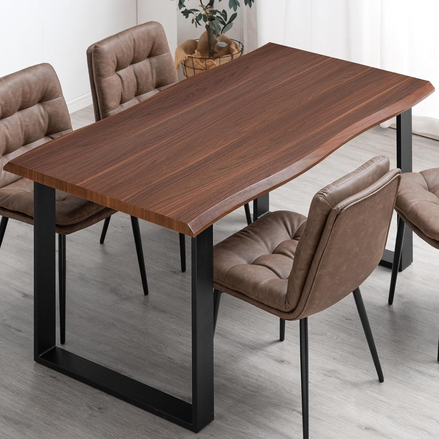 美品 ウォールナット 無垢】OR-02 105 円形テーブル 起立木工