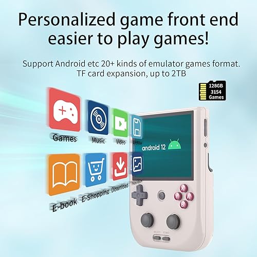 Miniatura 5 de RG405V Video Consola de juegos portátil de 4 pulgadas IPS pantalla táctil Android 12 T618 5500mAh Batería Portátil Retro Player 5G WiFi Bluetooth