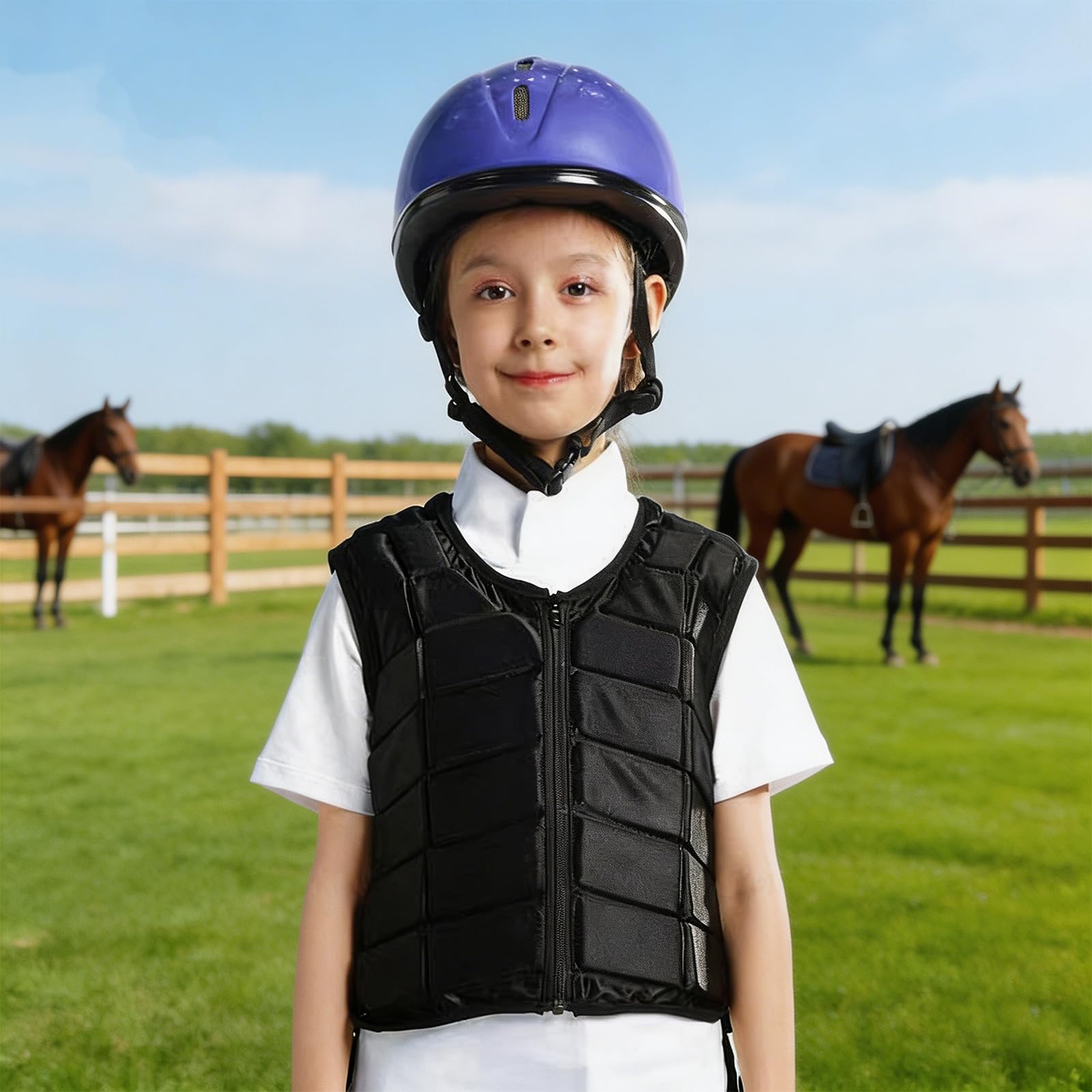 Gilet da equitazione con maggiore flessibilità, protezione per assorbimento degli urti, gilet da allenamento per equitazione