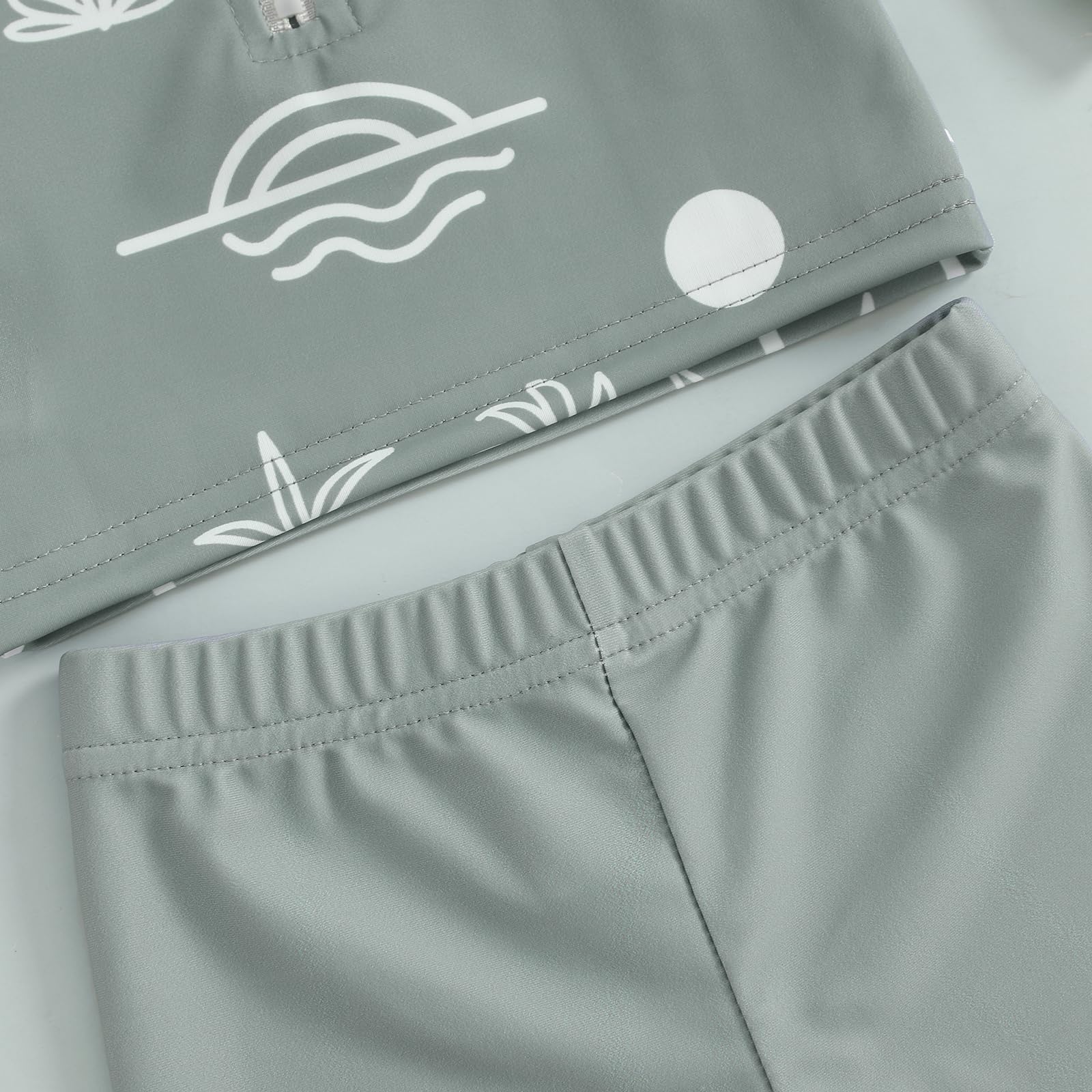Traje de baño para bebé y niño de 3 piezas, antiUV, camiseta de manga larga + pantalón de baño + sombrero de sol, traje de baño piscina Nataiton Beach