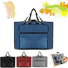 A3 Drawing Bag Waterproof Tote Bag Storage Travel (Blue) Modern