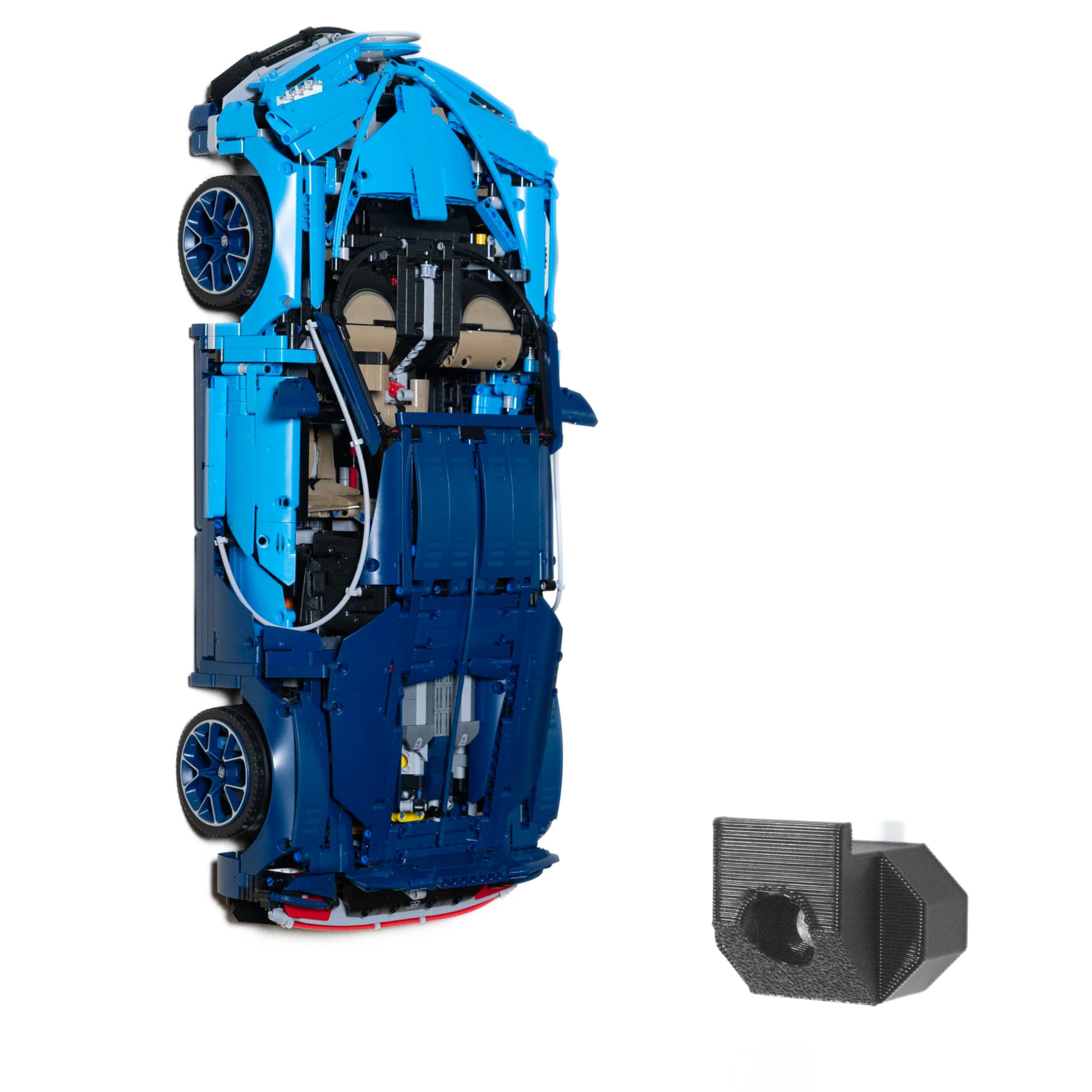 Vertical Flush Wall Mount for Lego® Technic Bugatti Chiron – Set 42083 | Floating Display Bracket