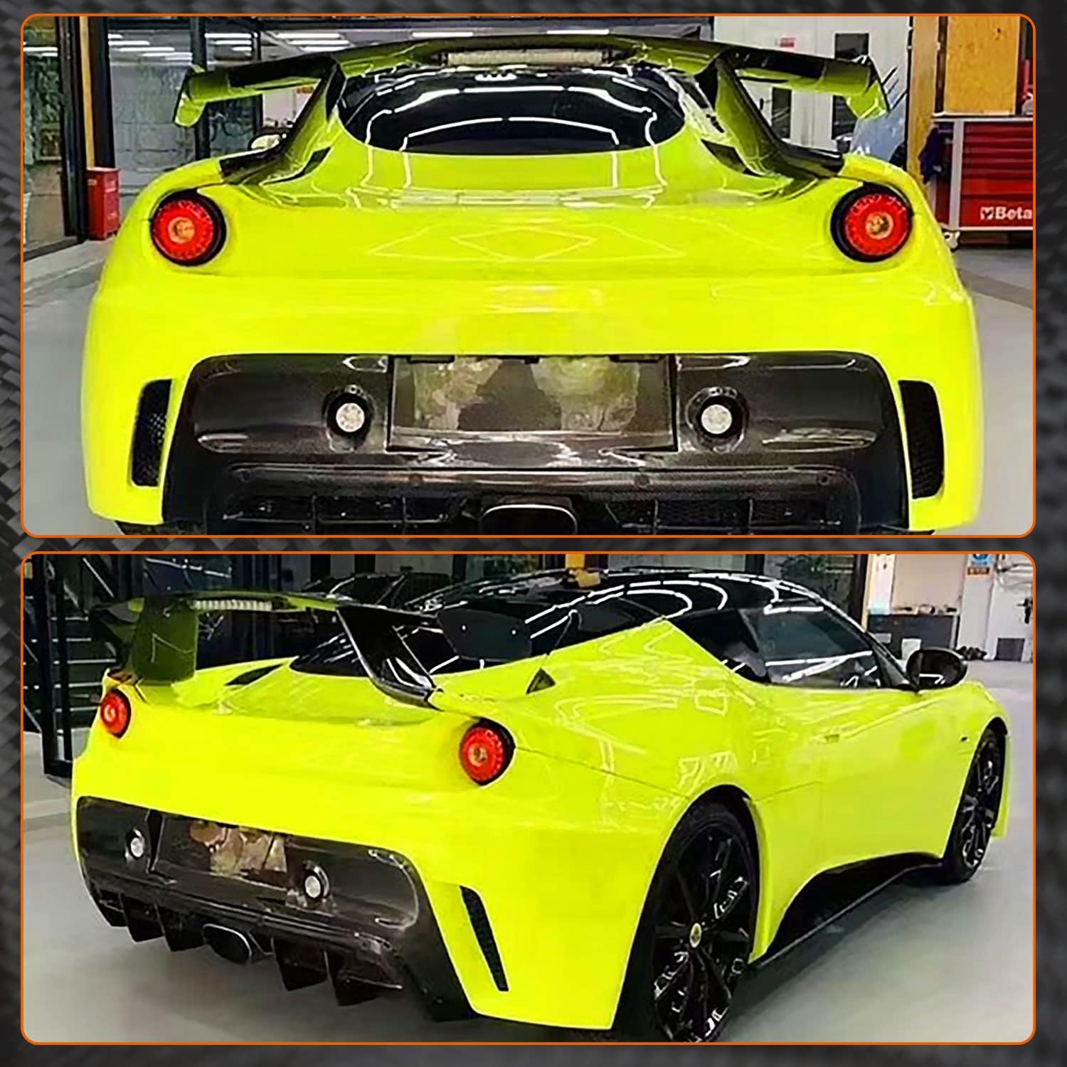 Trunk Spoiler fits LOTUS Evora Coupe 2010-2016 Real Carbon Fiber Racing Rear Boot Lid Spoiler Wing Lip
