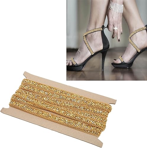 Miniatura 7 de 2 rollos de cintas de resina con diamantes de imitación de 5 yardas, tiras autoadhesivas, rollo de piedras preciosas para manualidades,