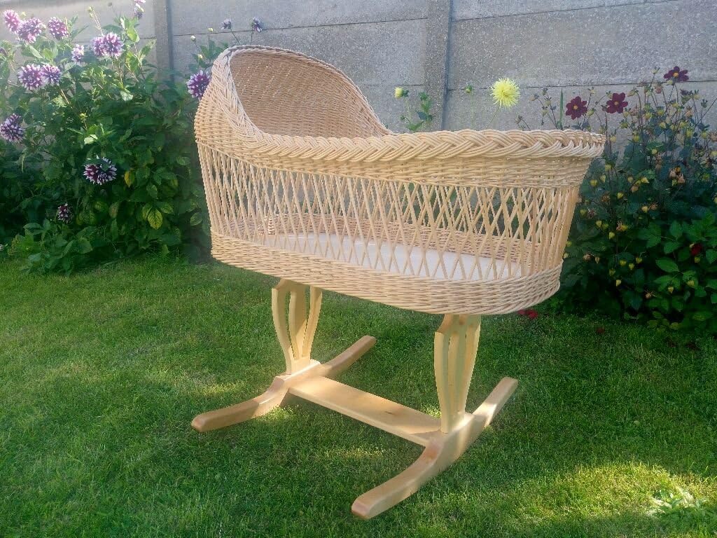NEW Willow Crib Baby Wicker Bassinet / Handmade Baby sleeping basket bed